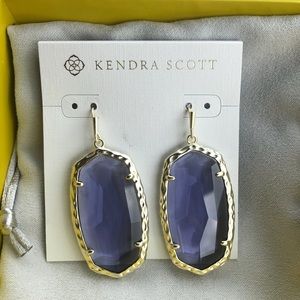 NWT Kendra Scott Ella Drop Earrings in Lolite/Gold